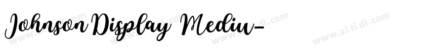 JohnsonDisplay Mediu字体转换